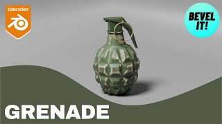 Grenade Modelling Practice  Blender  Bevel It  blender 3dmodeling [upl. by Acsehcnarf683]