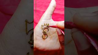 quotSquot letter mehndi design ❤️viralvideo trending mehndi video shots [upl. by Netsuj]