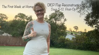 DIEP Flap Reconstruction The first week at home Vlogged  Incisions Shown [upl. by Renick]