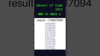 Advent of Code  Day 3 Mull It Over  Part 1  Visualization [upl. by Retsub]