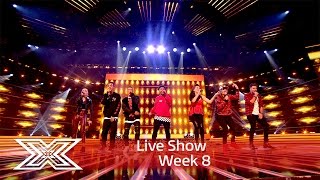 The Contestants open the show with Saturday Night hit  Results Show  The X Factor UK 2016 [upl. by Monia]