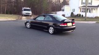 2000 Honda Civic Si EM1 with Apexi World Sport 2 Exhaust [upl. by Alhsa817]