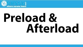 Afterload and Preload Whats the difference [upl. by Nets784]