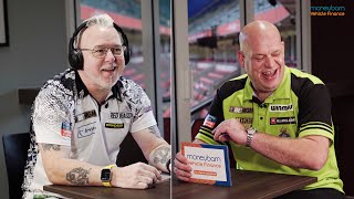 Whisper Challenge 🎧  Michael van Gerwen and Peter Wright [upl. by Litta]