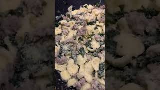 Classic Italian Pasta Dish Orecchiette with Sausage amp Kale shorts recipe easyrecipe [upl. by Lemire]