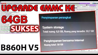 GANTI IC EMMC B860H V5 UP KE 64Gb  PING NETWORK [upl. by Teddy199]