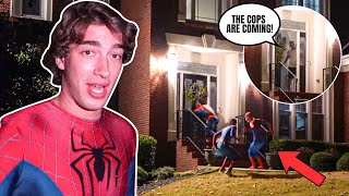 SpiderMan Ding Dong Ditches a Mansion [upl. by Nnylodnewg]