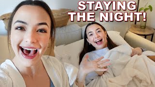 Spending the Night at My Twin Sisters New House  Merrell Twins [upl. by Redmund807]