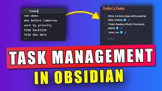 The Ultimate Task Management Workflow In Obsidian [upl. by Latnahc]