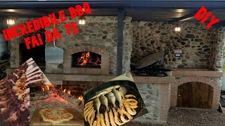 Barbecue in muratura fai da te carbonella pellet alto rendimento 4 in 1  bbq diy pizza oven [upl. by Ellehcin963]