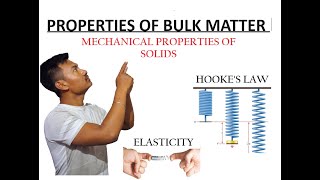 CLASS 11 PROPERTIES OF BULK MATTER MECHANICAL PROPERTIES OF SOLIDS [upl. by Aynekal]