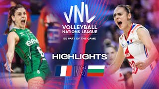 🇫🇷FRA vs 🇧🇬BUL  Highlights  Week 1  Womens VNL 2024 [upl. by Enomor]