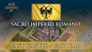 COMO JOGAR DE HRE SACRO IMPÉRIO ROMANO  GUIA Build Order  Age of Empires 4  Fast Castle e IMP [upl. by Josselyn757]