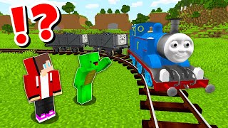 JJ and Mikey find Thomas the Train CHALLENGE in Minecraft  Maizen Minecraft 13 [upl. by Anide114]