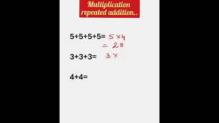 Multiplication repeated addition youtubeshorts [upl. by Auod]