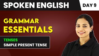 Simple Present Tense  Grammar Essentials Day 9  Spoken English Course📚 [upl. by Nirtiak305]