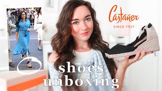 I GOT MEGHAN MARKLES SHOES  Unboxing Castaner Wedge Espadrilles Carina 60 [upl. by Cesare]