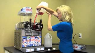 How to Fill a Ugolini Slush Machine with Slush Puppie Flavoured Base [upl. by Middendorf]