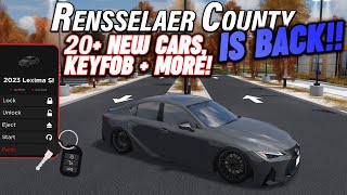 RENSSELAER COUNTY IS BACK 20 NEW CARS KEYFOBS  MORE  ROBLOX  Rensselaer County [upl. by Ynnus]