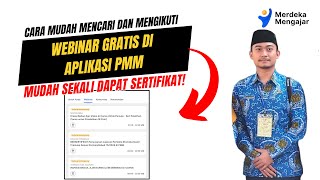 CARA MUDAH MENGIKUTI WEBINAR GRATIS DI PMM Mudah Sekali Dapat Sertifikat [upl. by Yehus]