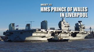 Royal Navy aircraft carrier HMS Prince of Wales arrives in Liverpool [upl. by Darraj708]