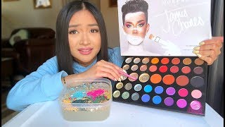 MIXING MY JAMES CHARLES PALETTE INTO SLIME [upl. by Flss]