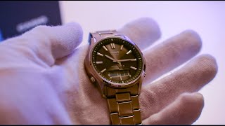 Casio Lineage LCWM100TSE1AJF Titanium Watch Unboxing [upl. by Pearle494]