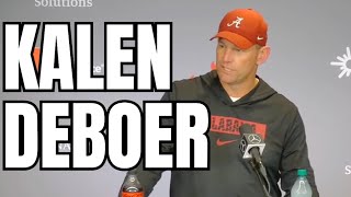 Kalen DeBoer Press Conference after Mercer  Talks Ty Simpson Dylan Longergan and Austin Mack [upl. by Rehpotirhc735]