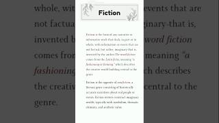 Literary term fiction English notesEnglish Literatureshorts youtubeshorts [upl. by Dominik]