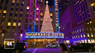 New York Christmas is coming  Manhattan Walking Tour 4k [upl. by Enutrof49]