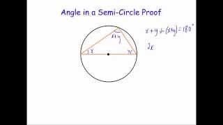 Angle in a Semi Circle Proof [upl. by Barcroft]