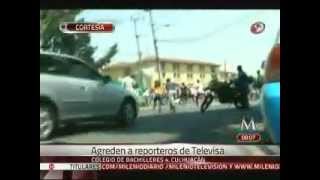 Agreden a reportero y camarógrafo de Televisa en bachilleres de Culhuacán [upl. by Nauaj457]