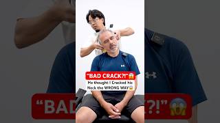 I Cracked him WRONG😱 neckpain Chiropractic Trending Short [upl. by Eimma]