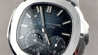 Patek Philippe Nautilus Moonphase 57121A001 Patek Philippe Watch Review [upl. by Inahs]