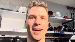 Zach Parise  Noon skate with hockey dads and being an Av Full Presser [upl. by Lorolla477]