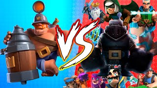 GRAN MINERO VS TODAS LAS CARTAS LEGENDARIAS DE CLASH ROYALE  Byluant [upl. by Nnylf]