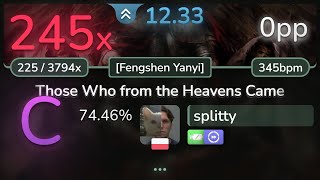 🔔 123⭐ splitty  Inferi  Those Who from the Heavens Came Fengshen Yanyi EZDT 7446 245❌ osu [upl. by Arob]