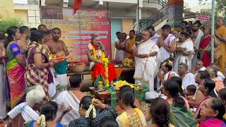 Hanuman Mandir Nelamangala Pada Puja by devotees Anugraha Bhashanam by Jagadguru amp Arrival  Hassan [upl. by Aicnelev]