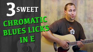 3 Chromatic Blues Licks in E [upl. by Ellimaj]