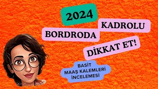 2024 OcakHaziran Kadrolu Öğrt Maaş Kalemleri İnceleme ve Maaş HesaplamaBASİT VE ANLAŞILIR BORDRO [upl. by Ainollopa]