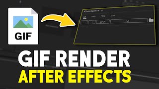 How To Export GIF Animation in After Effects Tutorials [upl. by Icyac]