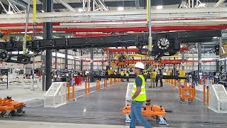 Navistar San Antonio Mfg plant Chassis flip [upl. by Blockus]