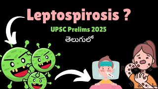 Leptospirosis l Bacteria l UPSC l TGPSC l తెలుగులో [upl. by Vasilek43]