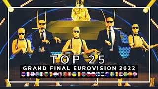 TOP 25  GRAND FINAL  EUROVISION SONG CONTEST 2022  ESC 2022 [upl. by Aramoiz625]