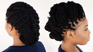 3 Ways To Style Your Kinky Twist Hairstyles Tutorial 6 of 7 [upl. by Aulea]