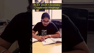 KCET 2025 Chemistry Chapterwise Weightage shorts kcet kcet2025 kcetchemistry puboard [upl. by Llewen]