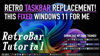 RetroBar Retro Taskbar Replacement Tutorial Windows 711 [upl. by Doownyl]