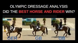 Olympic Dressage Test Comparison Veterinary Physiotherapist Analysis von BredowWerndl Moody Hester [upl. by Zobkiw]