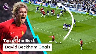 10 ICONIC David Beckham goals youll NEVER forget [upl. by Ransome]