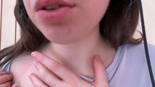 ASMR Collarbone Tapping and Scratching  Mouth Sounds [upl. by Dhumma]